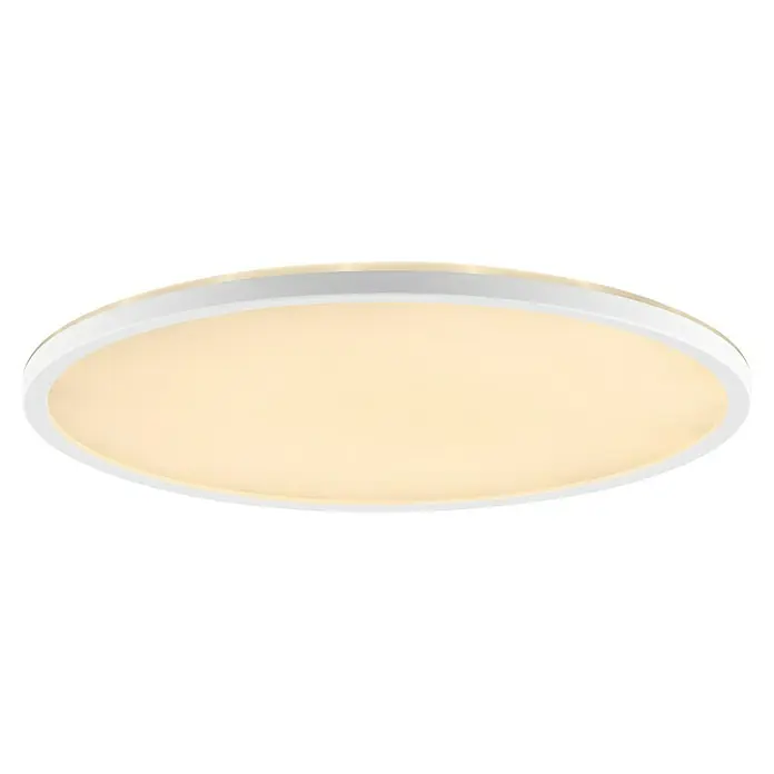 Brilliant LED-Deckenleuchte rund Lunera - 22 W, Ø x H: 42 x 3 cm, Weiß, Warmweiß - Helle, runde LED Deckenleuchte mit schlichtem, weißem Rahmen für eine moderne und energieeffiziente Beleuchtung in jedem Raum.
