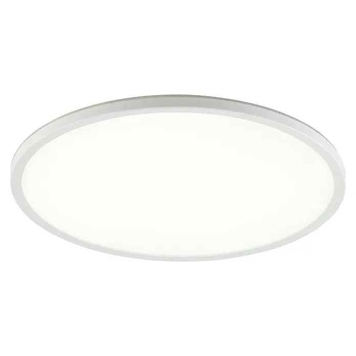 Brilliant LED-Deckenleuchte rund Lunera - 22 W, Ø x H: 42 x 2,9 cm, Weiß, RGBW - Eine runde, flache, weiße Deckenleuchte mit einem minimalistischen Design. Ideal für moderne Innenräume und eine gleichmäßige Beleuchtung.