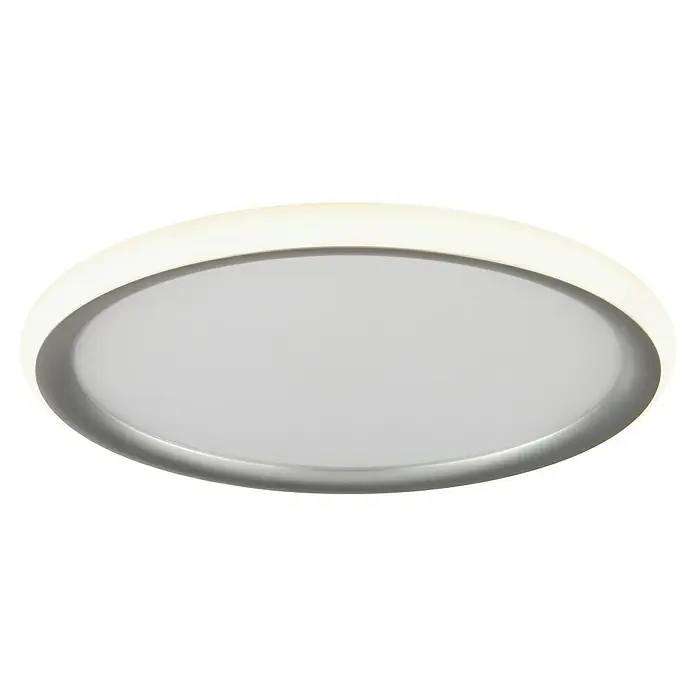 Brilliant LED-Deckenleuchte rund Carlos - 16 W, Ø x H: 30 x 2,9 cm, Weiß, Warmweiß - Die moderne, runde Deckenleuchte mit ihrem schlichten Design sorgt für eine angenehme Beleuchtung in jedem Raum. Das sanfte Licht schafft eine gemütliche Atmosphäre.