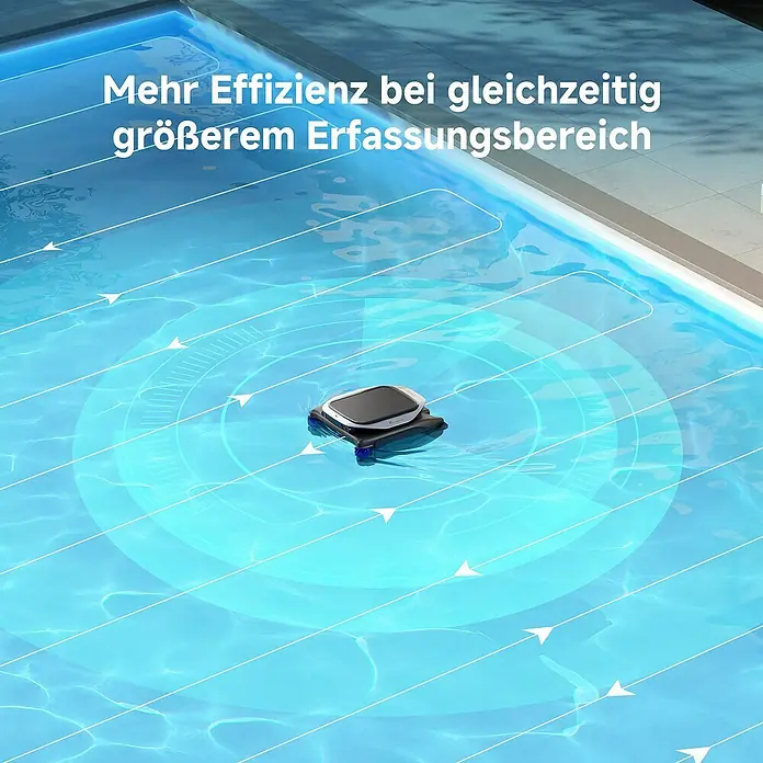Dreame Poolroboter J1 - Akkubetrieben, Passend für: Pools bis 300m² Grundfläche - Dieser Poolroboter bietet mehr Effizienz bei gleichzeitig größerem Erfassungsbereich. Er reinigt gründlich und zuverlässig.
