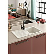 Atron Fregadero encastrable Munich (49,6 x 85 cm, Acrílico, Blanco)