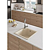 Atron Fregadero encastrable Hamburgo (47,5 x 47,5 cm, Acrílico, Crema)