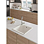 Atron Fregadero encastrable Hamburgo (47,5 x 47,5 cm, Acrílico, Blanco)