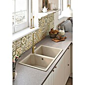 Atron Fregadero encastrable Berlín (49,5 x 81,6 cm, Acrílico, Crema)
