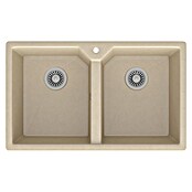 Atron Fregadero encastrable Berlín (49,5 x 81,6 cm, Acrílico, Crema)
