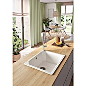 Atron Fregadero encastrable Magma (48,5 x 59,5 cm, Acrílico, Blanco)
