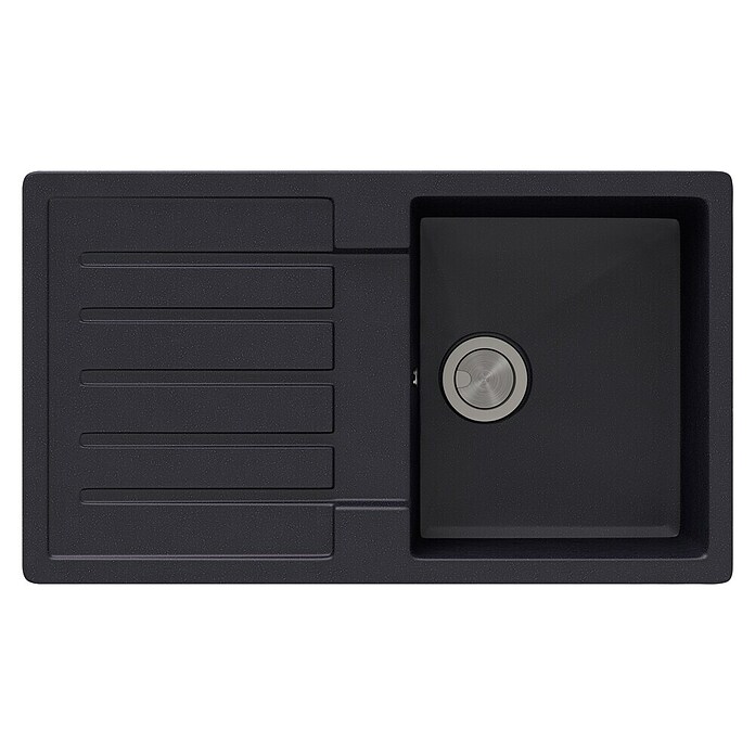 Atron Fregadero encastrable Ignis (49,6 x 85 cm, Acrílico, Nero)