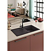Atron Fregadero encastrable Ignis (49,6 x 85 cm, Acrílico, Nero)
