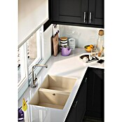 Atron Fregadero encastrable Flow (42,5 x 74,5 cm, Acrílico, Crema)