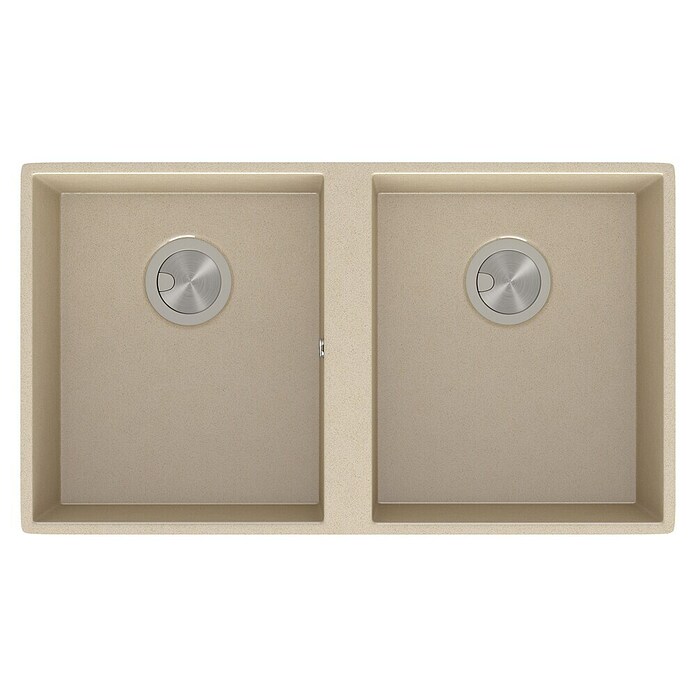 Atron Fregadero encastrable Flow (42,5 x 74,5 cm, Acrílico, Crema)