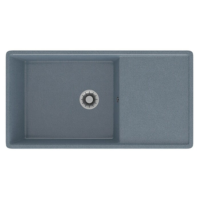 Atron Fregadero encastrable Dual (44,5 x 85 cm, Acrílico, Gris)