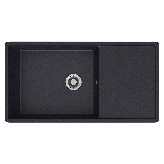 Atron Fregadero encastrable Dual (44,5 x 85 cm, Acrílico, Nero)