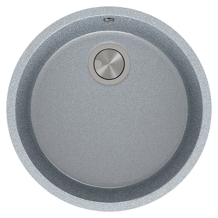 Atron Fregadero encastrable Round (L x An: 44,6 x 44,6 cm, 1 cubeta, Acrílico, Metal)