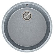 Atron Fregadero encastrable Round (L x An: 44,6 x 44,6 cm, 1 cubeta, Acrílico, Metal)