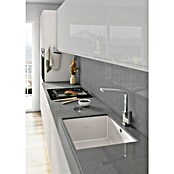Atron Fregadero encastrable Essen mate (L x An: 43,6 x 54,6 cm, 1 cubeta, Acrílico, Blanco)