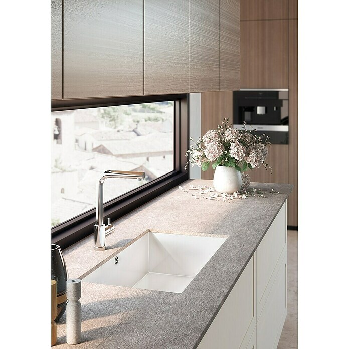 Atron Fregadero encastrable Stuttgart (L x An: 43 x 74 cm, 1 cubeta, Acrílico, Blanco)