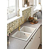 Atron Fregadero encastrable Piros (49,5 x 81,6 cm, Material compuesto, Blanco, Mate) | BAUHAUS