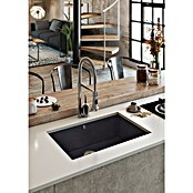Atron Fregadero encastrable Tide (42,8 x 64,8 cm, Material compuesto, Negro, Mate) | BAUHAUS