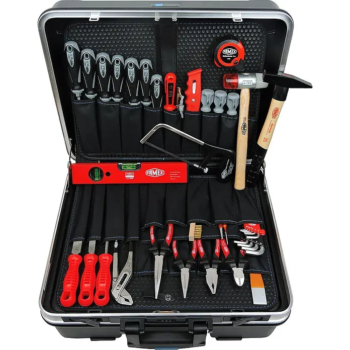 Famex Werkzeugkoffer - L x B x H: 51,5 x 44,5 x 26 cm, 272 -tlg. - FAMEX Werkzeugkoffer mit diversen Werkzeugen, ideal für Profis und Heimwerker. Robuste Bauweise für den täglichen Einsatz.