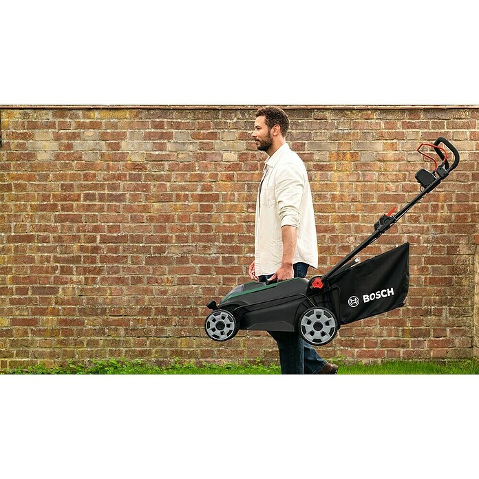 Bosch Power for All 18V Akku-Rasenmäher Rotak 18V2-43 (2 Akkus, 4 Ah, Schnittbreite: 43 cm) | BAUHAUS