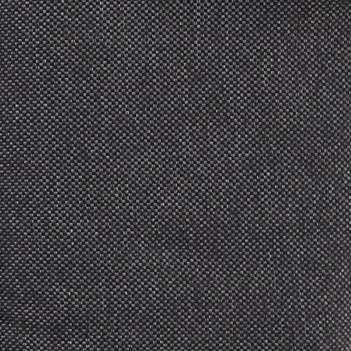 Sunfun Maja Gartenmöbel-Auflage - Passend für: Sunfun Maja Garten-Positionssessel, Olefin, Night-Grey - Nahaufnahme eines dunkelgrauen Stoffes mit feiner Textur. Das Gewebe wirkt robust und hochwertig.
