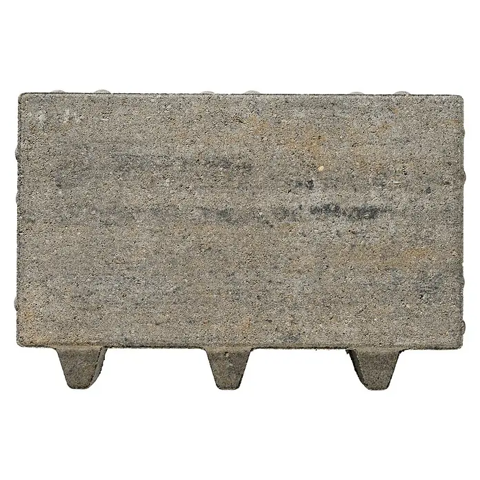 Diephaus Pflasterstein Lowell Rasenfugen - 30 x 20 x 6 cm, Muschelkalk, Beton - Nahaufnahme eines einzelnen Pflastersteins, ideal für Gartenwege oder Terrassen, mit einer robusten, strukturierten Oberfläche.