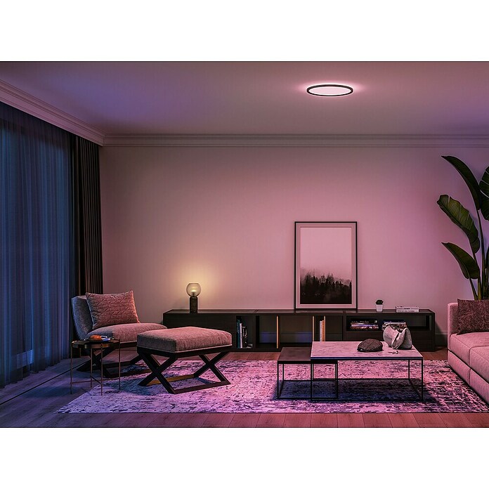 Philips Hue Okrogel LED panel White & Color Ambiance Tento M  (23 W, Ø x V: 42,1 x 3,07 cm, Črna, RGBW) | LED paneli | Stropne svetilke | Svetila | Elektro in svetila | Izdelki | BAUHAUS