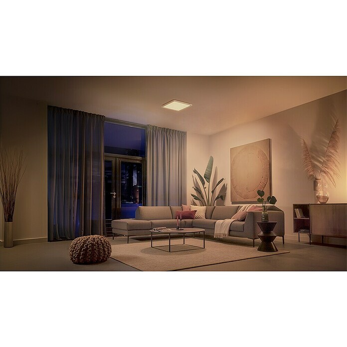 Philips Hue LED panel White Ambiance Tento M  (15,4 W, Do x Š x V: 39,5 x 39,5 x 3,7 cm, Bela, Večbarvno) | LED paneli | Stropne svetilke | Svetila | Elektro in svetila | Izdelki | BAUHAUS