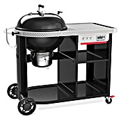 Weber Barbacoa redonda con tapa Premium (Diámetro de la superficie de la parrilla: 57 cm, Negro) | BAUHAUS