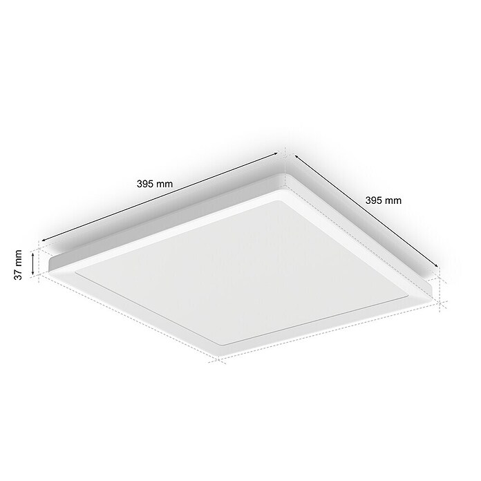 Philips Hue LED panel White Ambiance Tento M  (15,4 W, Do x Š x V: 39,5 x 39,5 x 3,7 cm, Bela, Večbarvno) | LED paneli | Stropne svetilke | Svetila | Elektro in svetila | Izdelki | BAUHAUS