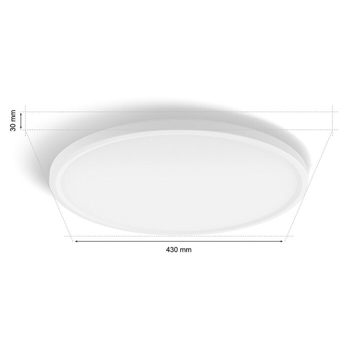 Philips Hue Okrogel LED panel  (23 W, Ø x V: 42,1 x 3,07 cm, Hladno bela) | LED paneli | Stropne svetilke | Svetila | Elektro in svetila | Izdelki | BAUHAUS