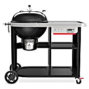 Weber Barbacoa redonda con tapa Premium (Diámetro de la superficie de la parrilla: 57 cm, Negro) | BAUHAUS