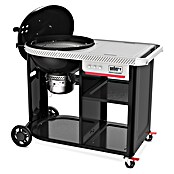 Weber Barbacoa redonda con tapa Premium (Diámetro de la superficie de la parrilla: 57 cm, Negro) | BAUHAUS