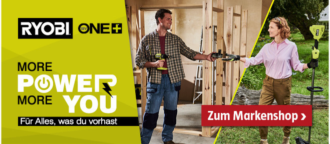 Ryobi Markenshop jetzt im BAUHAUS Online-Shop entdecken