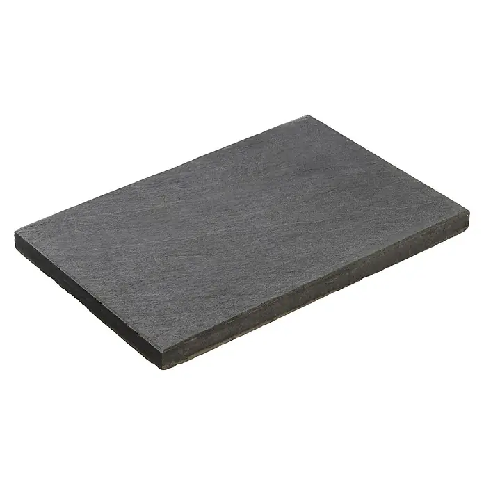 Diephaus Terrassenplatte Rancho - 60 x 40 x 4 cm, Schwarz-Basalt, Beton - Pflasterstein aus dunklem Stein.