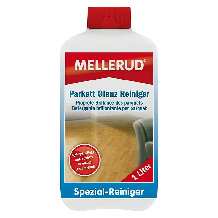 Mellerud Detergente E Cura Pavimenti 1L – Per Piastrelle, PVC, Laminato E Pietra – Lucentezza E Protezione