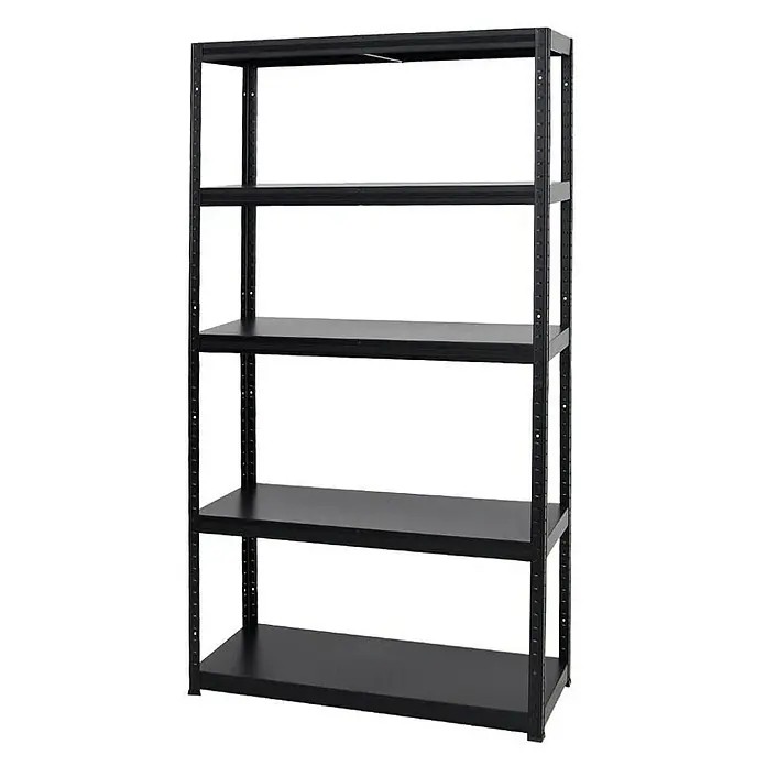 Proregal Metallregal Steel Eagle - Traglast pro Boden: 130 kg, Anzahl Böden: 5 Stk., Stecken, Schwarz - Schwarzes Regal mit fünf Regalböden. Das Metallregal ist ideal für Lagerung und Organisation in Garage, Keller oder Lagerraum.