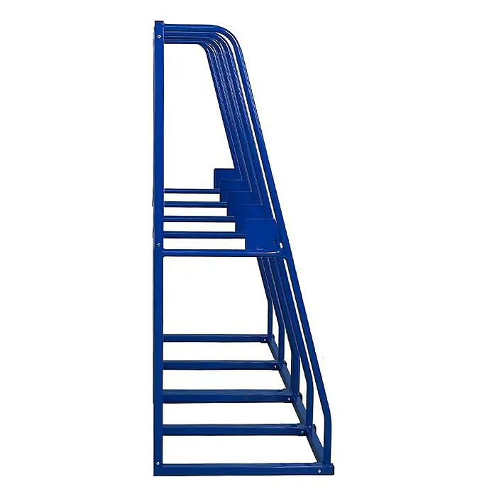 Proregal Kragarmregal Vertikalregal RHINO - H x B x T: 150 x 135 x 60 cm, Schrauben, Blau - Blaues Metallregal mit mehreren Ebenen, ideal für die Lagerung verschiedener Gegenstände in Werkstatt oder Garage, robust und langlebig.
