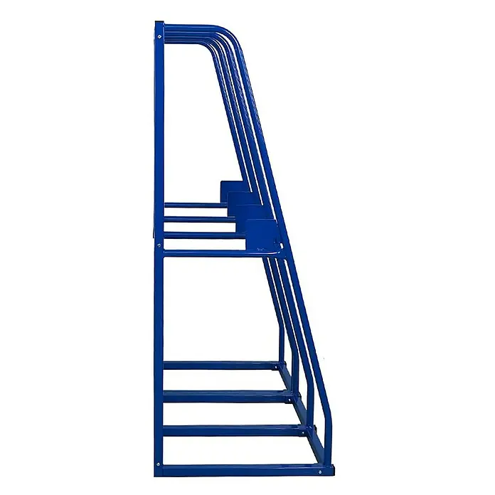 Proregal Kragarmregal Vertikalregal RHINO - H x B x T: 150 x 102 x 60 cm, Schrauben, Blau - Blauer Gymnastikballständer mit Stahlrahmen, ideal zur Lagerung von Sportbällen in Sporthallen oder Fitnessstudios.