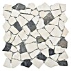 Mosaikfliese Mix CIOT 30/110 (30,5 x 30,5 cm, Weiß/Schwarz, Matt)