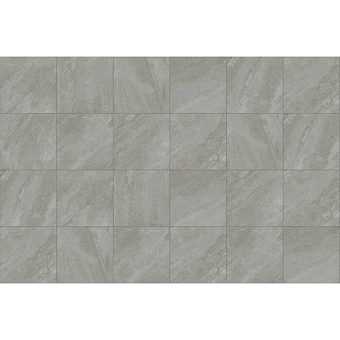 Terrassenfliese Quarzo Tortora - 60 x 60 x 2 cm, Grau/Braun, Matt - Graue Bodenfliesen mit Marmormuster, die eine moderne und elegante Atmosphäre schaffen. Perfekt für Badezimmer, Küchen und Wohnräume.
