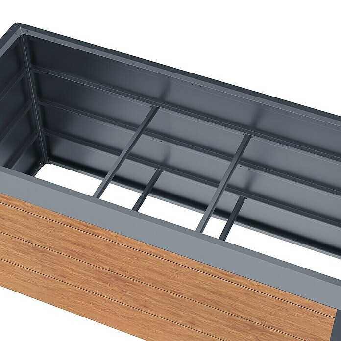 Gardol Hochbeet in Holzoptik (150 x 70 x 76 cm, Stahl, Braun) | BAUHAUS