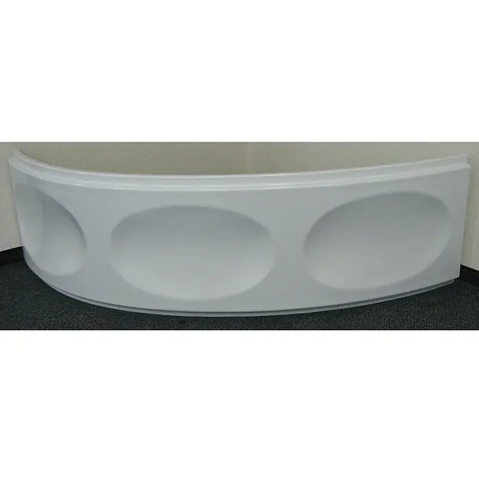 Ottofond Wannenschürze Sansibar B - Passend für: Badewanne Sansibar B 150 x 97 cm - Elegante Badewannenverkleidung in Weiß mit ovalen Mustern, die Ihrem Badezimmer einen modernen Touch verleihen.
