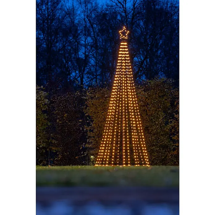 Konstsmide LED-Weihnachtsleuchte Tannenbaum - Höhe: 240 cm, Anzahl Leuchtmittel: 665 Stk. - Festlicher LED-Weihnachtsbaum für den Außenbereich mit warmweißem Licht und Sternspitze, ideal für die Gartendekoration in der Weihnachtszeit.