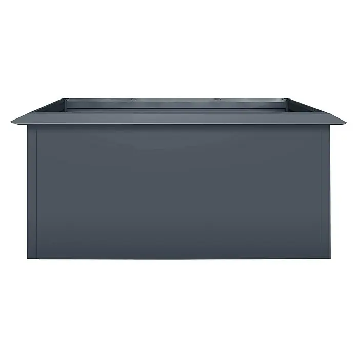 Gardol Hochbeet doppelwandig - 150 x 70 x 76 cm, Stahl, Anthrazit - Ansicht eines modernen, anthrazitfarbenen Pflanzkastens mit robustem Aufbau, ideal für den Außenbereich, mit geradlinigem Design für Gärten und Terrassen.