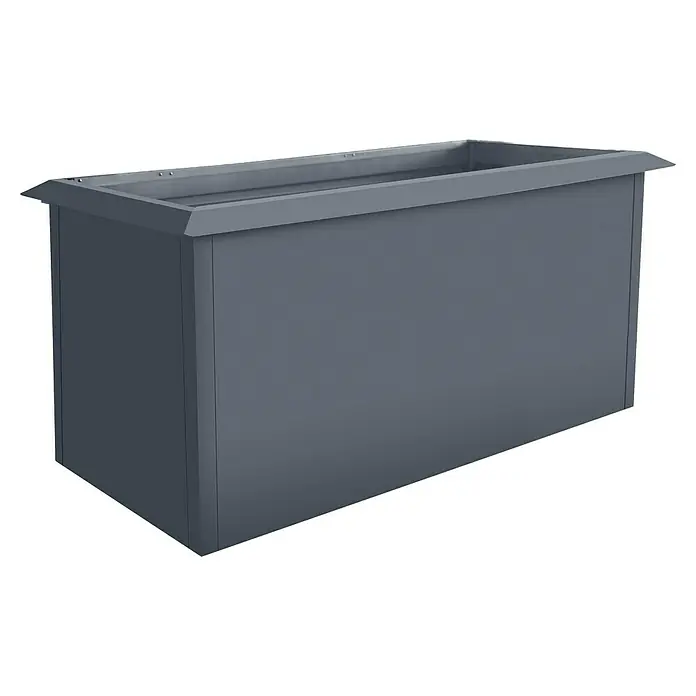 Gardol Hochbeet doppelwandig - 150 x 70 x 76 cm, Stahl, Anthrazit - Grauer Pflanzkasten aus Metall, ideal für den Garten oder die Terrasse. Er bietet ausreichend Platz für Pflanzen und verleiht jedem Außenbereich Stil.