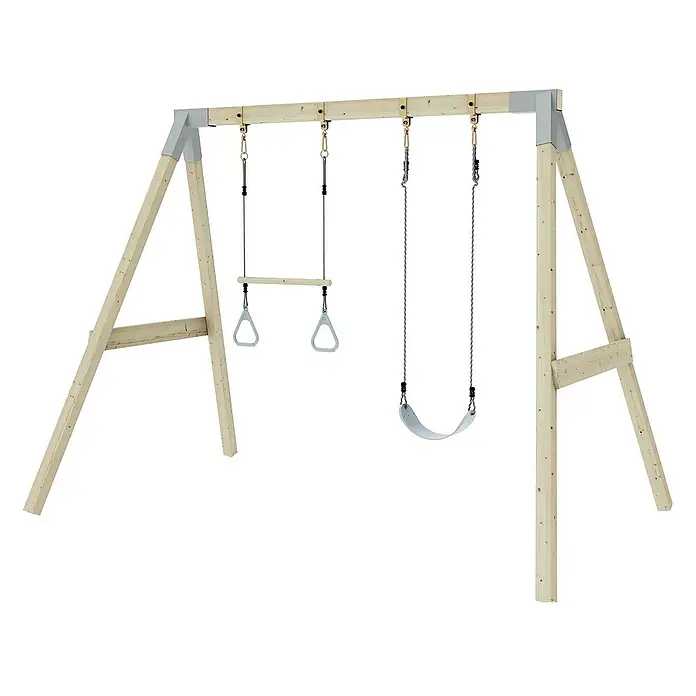 OutdoorToys Schaukel Schaukel Tukan - B x L: 177 x 260 cm, Holz - Schaukelgerüst aus Holz mit Trapez und Schaukelsitz. Ideal für Kinder zum Spielen im Freien.