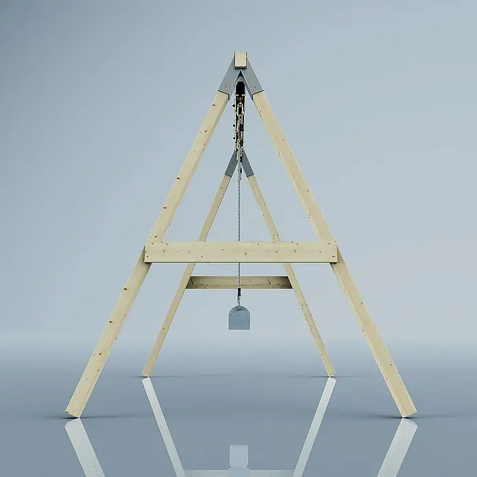 OutdoorToys Schaukel Schaukel Nachtfalter - B x L: 177 x 260 cm, Holz - Freistehende Schaukel mit A-förmigem Holzrahmen, ideal für den Garten oder Spielplatz. Die Schaukel bietet sicheren Spaß für Kinder jeden Alters.