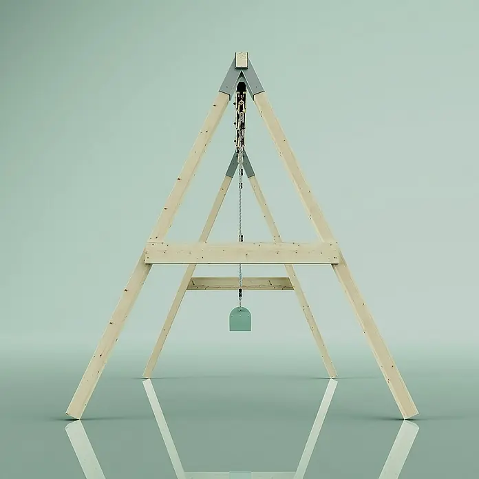 OutdoorToys Schaukel Schaukel Tukan - B x L: 177 x 260 cm, Holz - Ein freistehendes Holzschaukelgestell mit einer einzelnen Schaukelsitzfläche, perfekt für den Garten. Robuste Bauweise für sicheren Spielspaß.