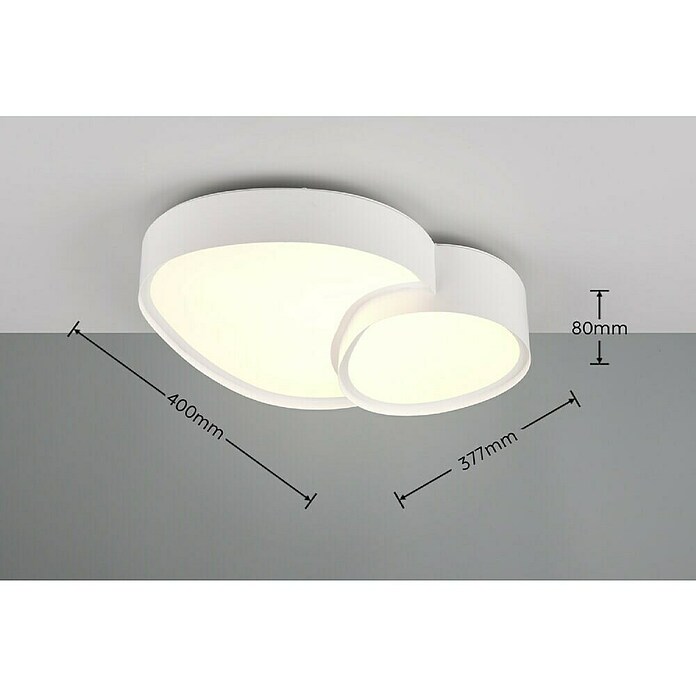 Trio Leuchten LED stropna svjetiljka Rise  (43,5 x 36 x 11,5 cm, 21 W, 2.700 K - 6.500 K, Bijela) | BAUHAUS
